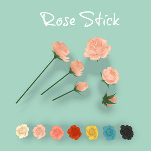 バラの花 Rose stick