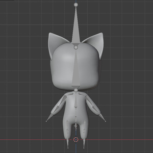 2頭身ちびキャラ3D素体　可動モデル 缩略图 3