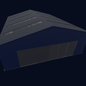 シンプル格納庫　(VRC想定3Dモデル) 缩略图 3