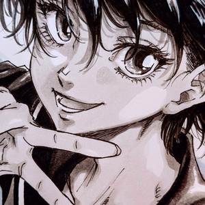 は*む様 手描きイラスト アナログイラスト 色紙 オリジナルイ