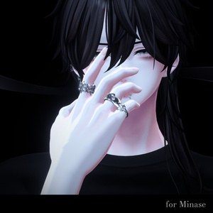 「BLVK S3 Ring Set」オリジナル3Dアクセサリー 缩略图 5