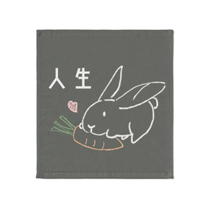 人生、うさぎハンドタオル
