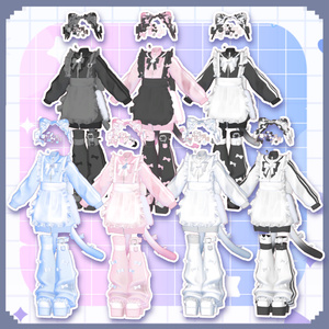 【14アバター対応】Neko Nuko Jersey Maid🐈🐾 缩略图 4