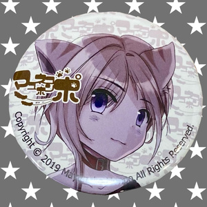 眉猫くん擬人化缶バッジ【58mm】