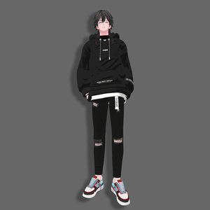 당당하고건들건들하게서있는포즈