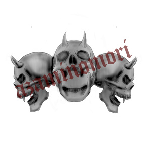 【8アバター対応】memento mori 頭骨タトゥー