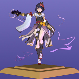 原神 九条沙羅 スカルプトモデル(ZPR) - Genshin Impact Kujou Sara Sculpted Model(ZPR)