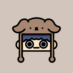 개 모자 아이콘 No.005