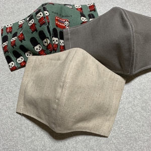 【再販無し】立体布マスク 大きめ