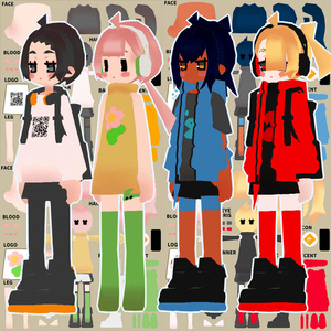 『良き』 VRChat向けアバター【ローポリ】