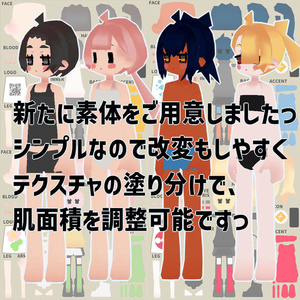 『良き』 VRChat向けアバター【ローポリ】 缩略图 3