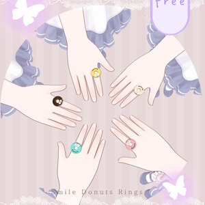 【無料/free】Smile Donuts Ring！【ぽわり専用】【3D小物】 缩略图 3