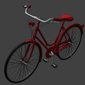 3dモデル「自転車」リグ付き