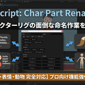 【AEスクリプト】Char Part Renamer - キャラクターリグの面倒な命名作業を0秒に【指・表情・動物対応】