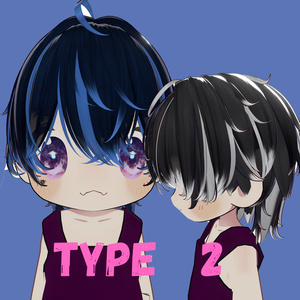 【VRC想定】【無造作ショートネオウルフ 】Ver.2 texture hair 缩略图 8