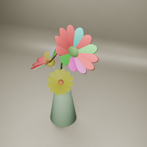 【3Dモデル】華やかな気分になるお花