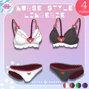 [Vroid] Nurse-Style Swimsuit Lingerie (Lingerie + Mini Skirt)