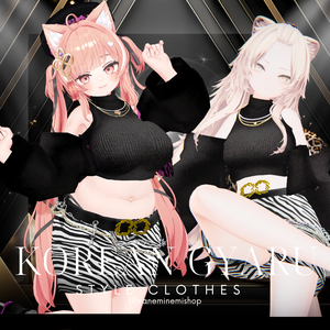 【リニューアル予定】【9アバター対応】韓国ギャルっぽい服　#UltraNemiNemiShop