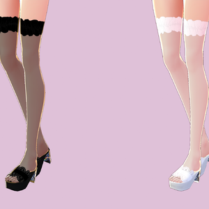 【VRoid  beta】ニーハイソックス ２色　knee high socks 2 colors