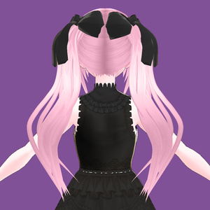 【VRoid beta】リボン　ツインテ　 髪型プリセット　ribbon twin tails hair preset