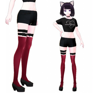 【VRoid  beta】ニーハイソックス  ４色　knee high socks 4 colors