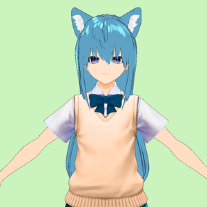 【VRoid beta】猫耳ロングヘア cat ears long hair preset ふわふわ fluffy