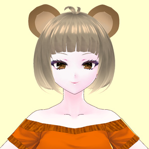 【VRoid beta】bear panda ears bob くま耳 パンダ耳　ボブ 