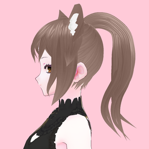 【VRoid beta】high pony tail with fluffy cat ears 猫耳ポニーテール 