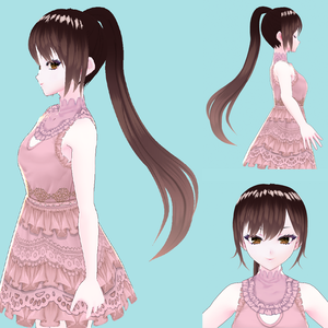 【VRoid beta】high long pony tail ロング　ポニーテール 