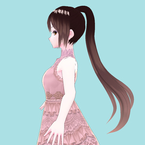 【VRoid beta】high long pony tail ロング　ポニーテール 