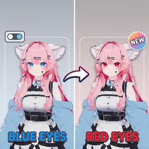 相手の視線で瞳の色が変わる！魔法のアイテクスチャー「Red_Glass」👁❤