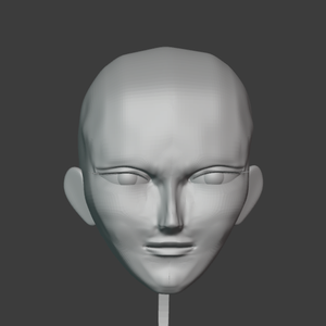クン様の顔3Dモデル