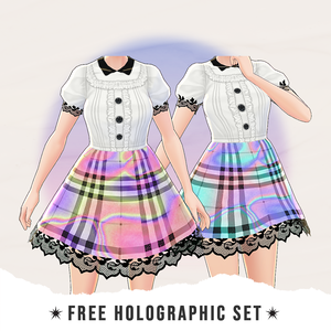 【VRoid】Holographic Set
