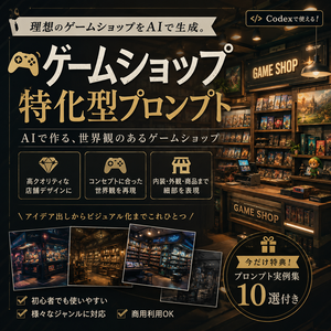ゲームショップ特化型プロンプト