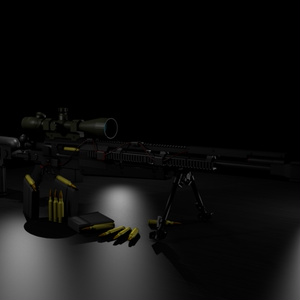 PGM.338LM ULTIMA・RATIO「BlackOut」スナイパーライフル【ゲーム制作／映像制作／VRC向け3Dモデル】 缩略图 2