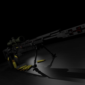 PGM.338LM ULTIMA・RATIO「BlackOut」スナイパーライフル【ゲーム制作／映像制作／VRC向け3Dモデル】 缩略图 4