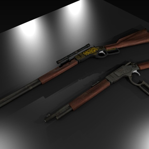 レバーアクション式ライフル&モダナイズドバージョンセット　オリジナル3Dモデル【ゲーム、映像制作/VRC向け】 缩略图 3