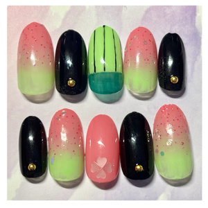 抹茶ラテ ネイルチップ 抹茶ラテニュアンスネイルチップ︎☺︎ - メルカリ