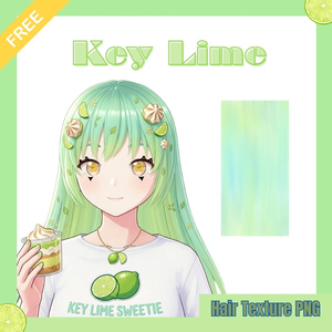 【VRChat/VRoid】🍋‍🟩✨Key Lime Hair Texture/ キーライムヘアーの質感🍋🍀