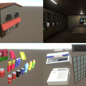【無料Free】日本のビルセット06：商店 ユニティ用3Dモデル