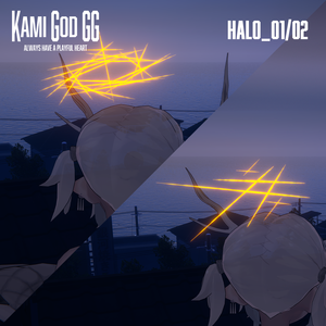 【VRChat想定】PB対応　神GODヘイロー01・02セット　天使の輪 / Angel halo