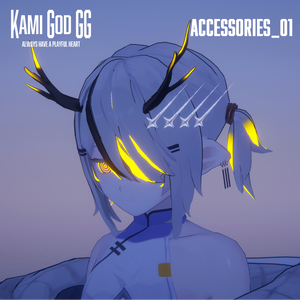 【VRChat想定】PB対応　神GODアクセサリー001　スターズ / Accessory Stars