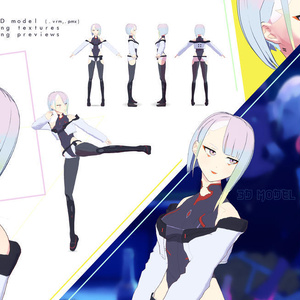 Lucy Cyberpunk - 3d model .vrm .pmx