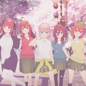 Pack Nakano Sisters - Five 3D models .vrm .pmx