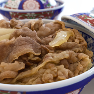 牛丼 - 蓋付きどんぶりセット【3Dモデル】