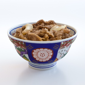 牛丼 - 蓋付きどんぶりセット【3Dモデル】 缩略图 8