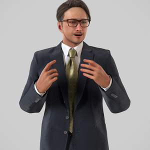 ビジネス男性3Dモデルver.2  B-MU2【UE5 / Blender / Cinema4D】モジュラーキャラクターシリーズ