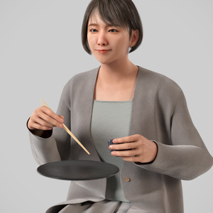 スマートカジュアル女性3Dモデルver.2  S-FH2【UE5 / Blender / Cinema4D】モジュラーキャラクターシリーズ