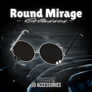 【FREE】👓~Round Mirage Glasses👓