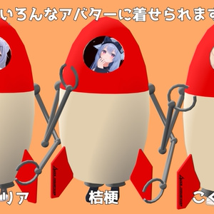 【３Dモデル】宇宙探索ロケットきぐるみ【衣装】 缩略图 5